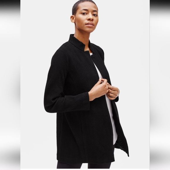Eileen Fisher Cotton Tencel jacket PS - Picture 3 of 9